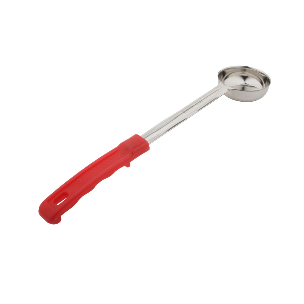 Libertyware, SPO2, Spoon, Portion Control, Solid, Red, Stainless Steel