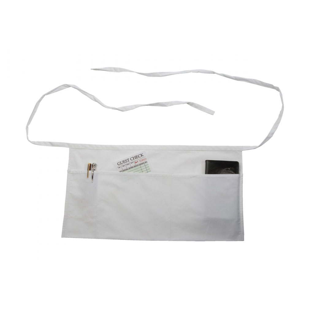 Libertyware, TXT-WAWH, Waist Apron, White, Poly Cotton