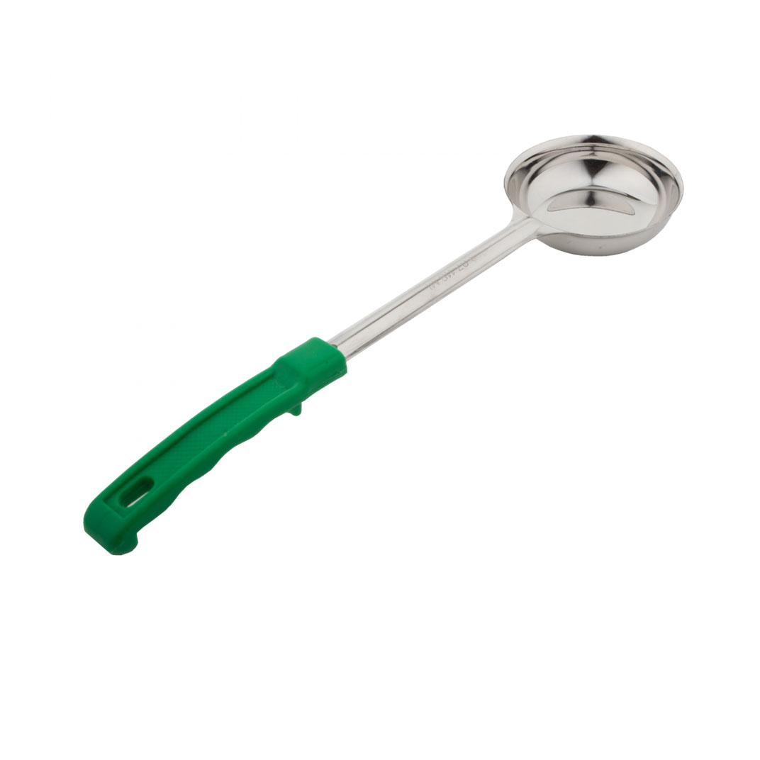 Libertyware, SPO4, Spoon, Portion Control, Solid, Green, Stainless Steel