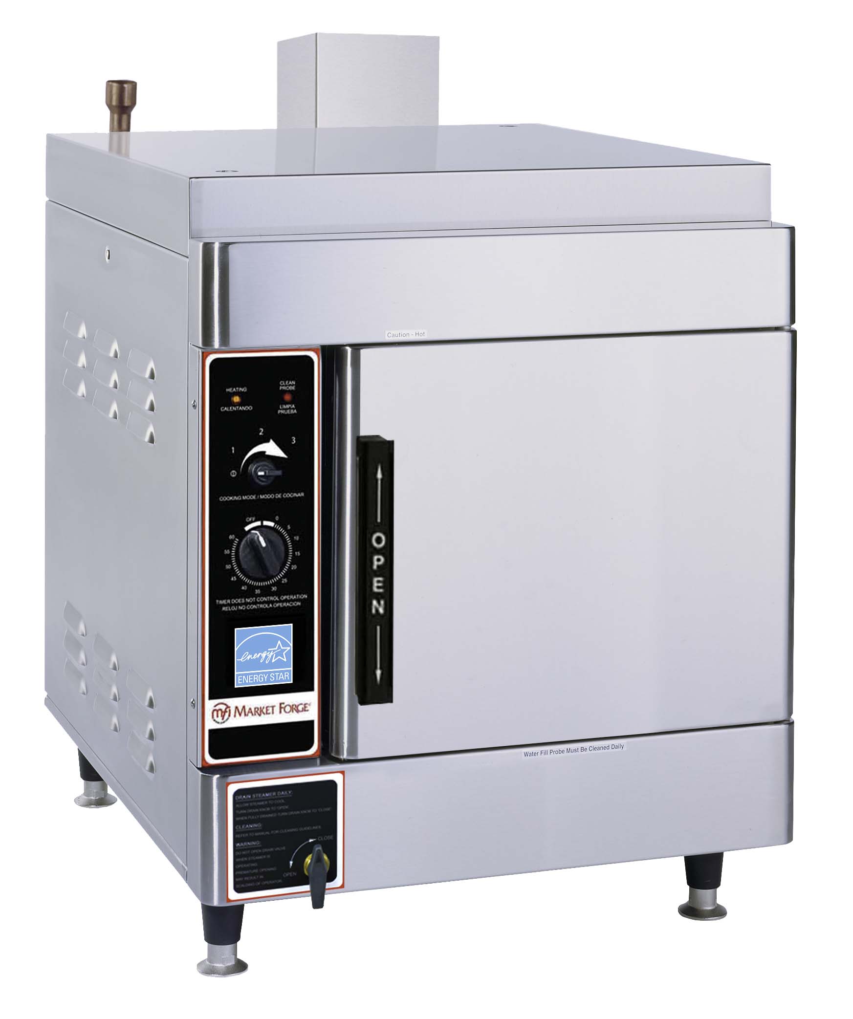 Market Forge, SIRIUS II-4, Steamer, Convection, Boilerless, Countertop