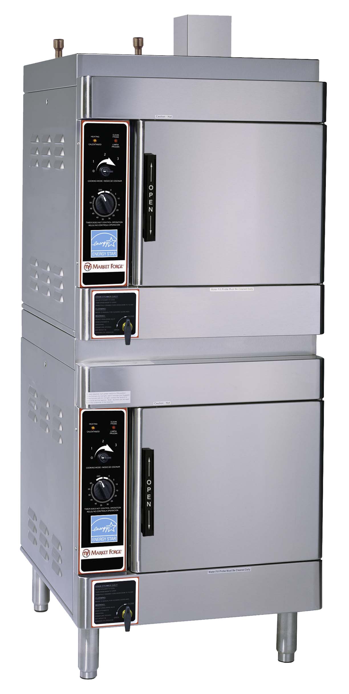 Market Forge, SIRIUS II-8, Steamer, Convection, Gas, Boilerless, Floor Model