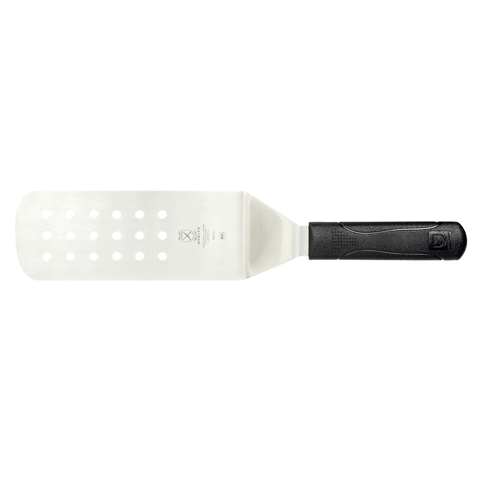 Mercer Culinary, M18710, Turner, Perforated, Stainless Steel