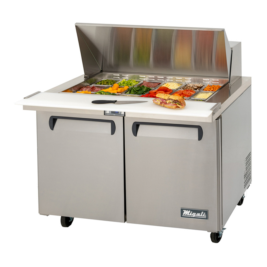 Migali, C-SP48-18BT-HC, Refrigerated Counter/Big Top Sandwich Prep Table