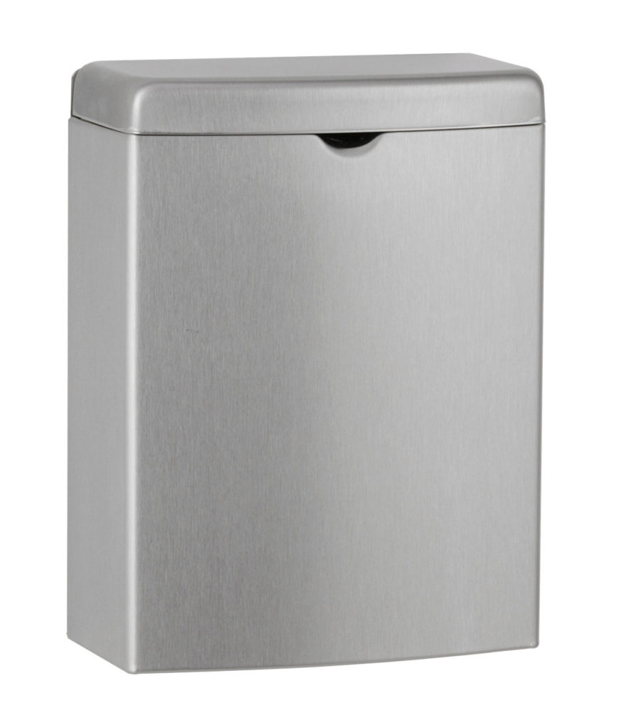 Bobrick, B-270, Sanitary Napkin Disposals, 1 Gallon, Stainless Steel