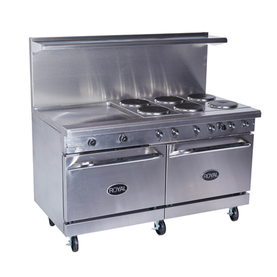 Royal Range of California, RRE-6GT24, Range, 60" Restaurant, Electric