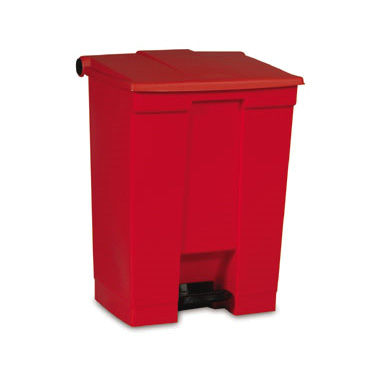 Rubbermaid, FG614500RED, Trash Receptacle, Indoor, 18 Gallon, Plastic, Red