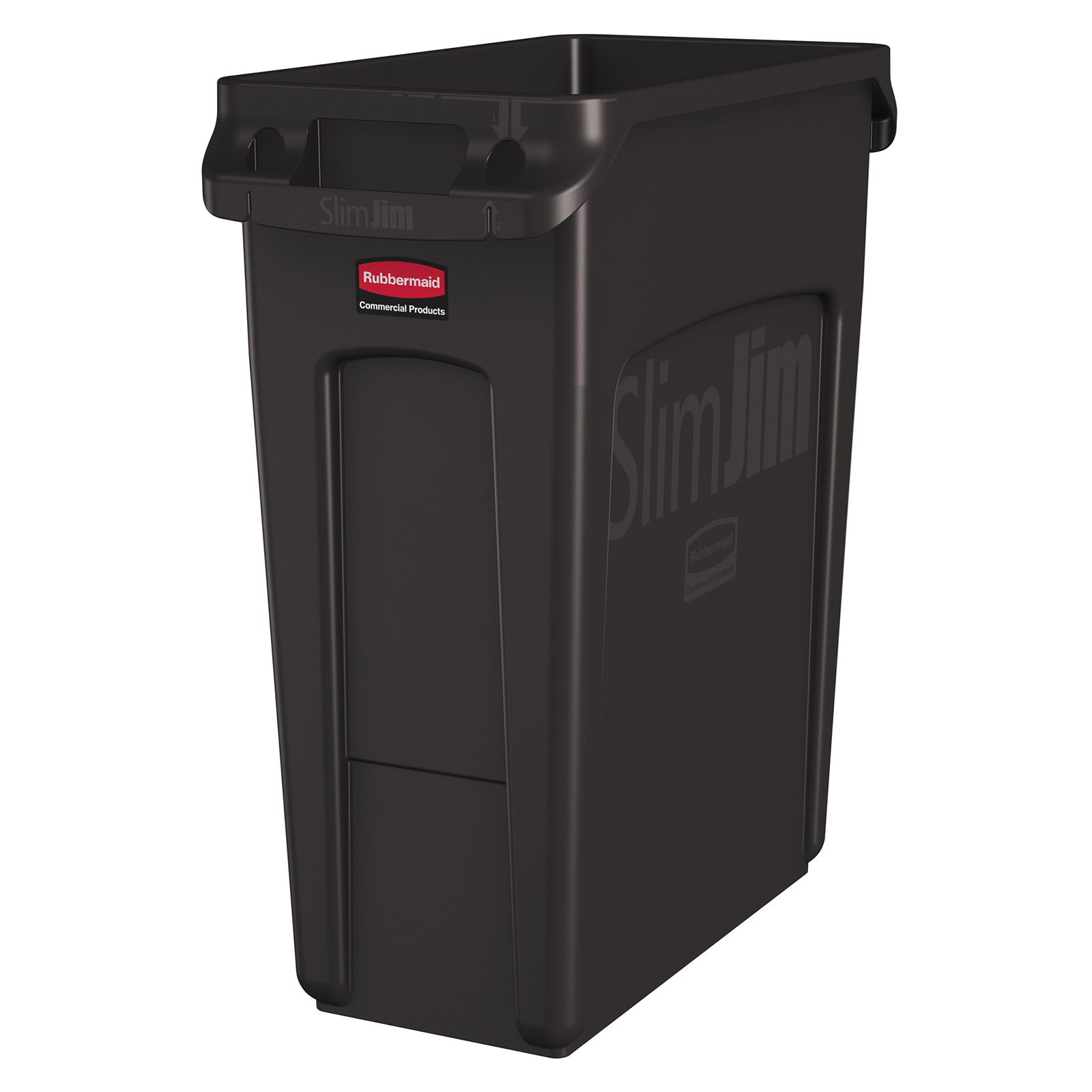Rubbermaid, 1956181, Trash Receptacle, Indoor, 16 Gallon, Plastic, Brown