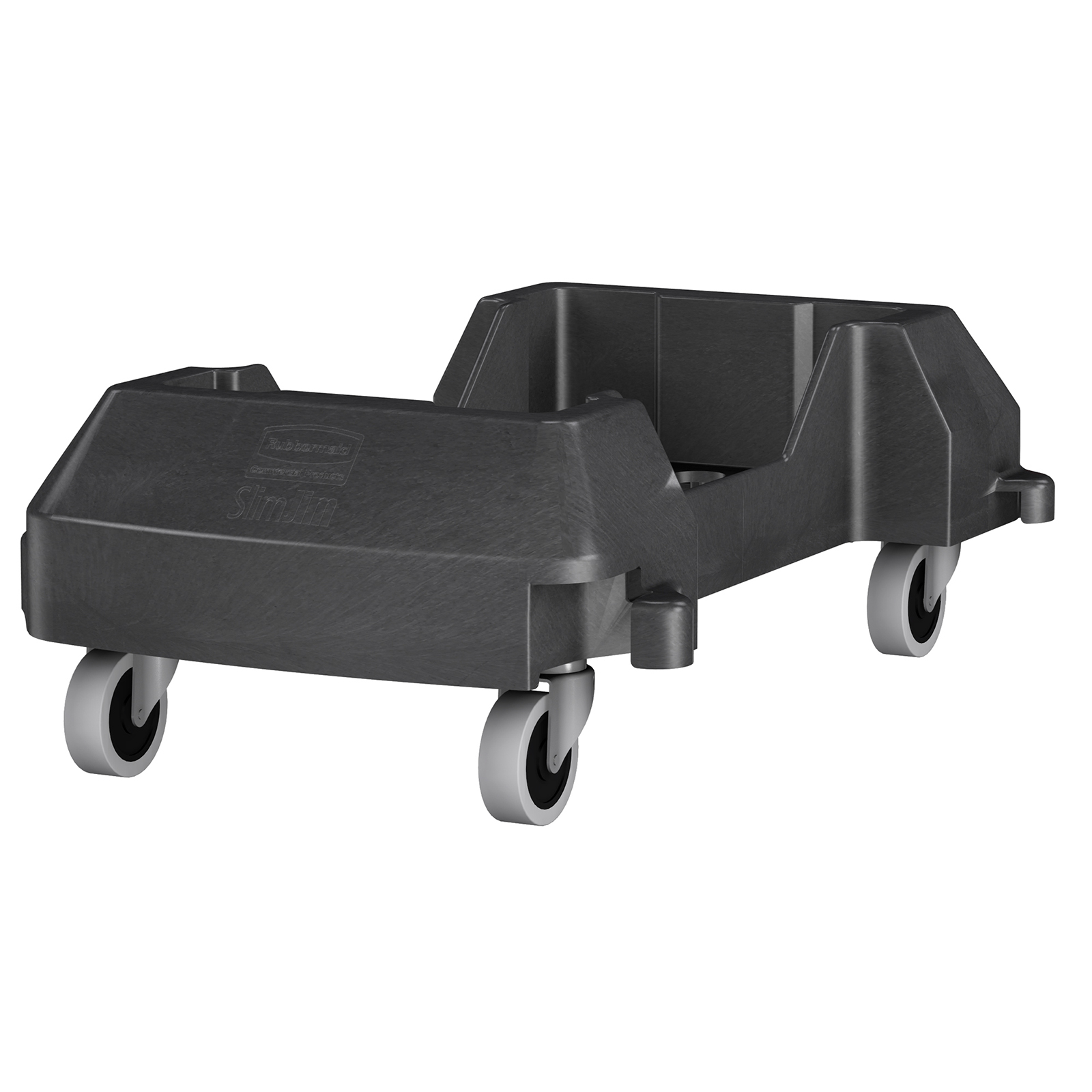 Rubbermaid, 1980602, Trash Receptacle, Dolly, 120 Lbs, Made In USA, Black