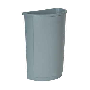 Rubbermaid, FG352000GRAY, Trash Receptacle, Indoor, 21 Gallon, Plastic, Round