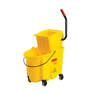 Rubbermaid, FG758088YEL, Mop Bucket Wringer Combination, Yellow, Made In USA, Plastic