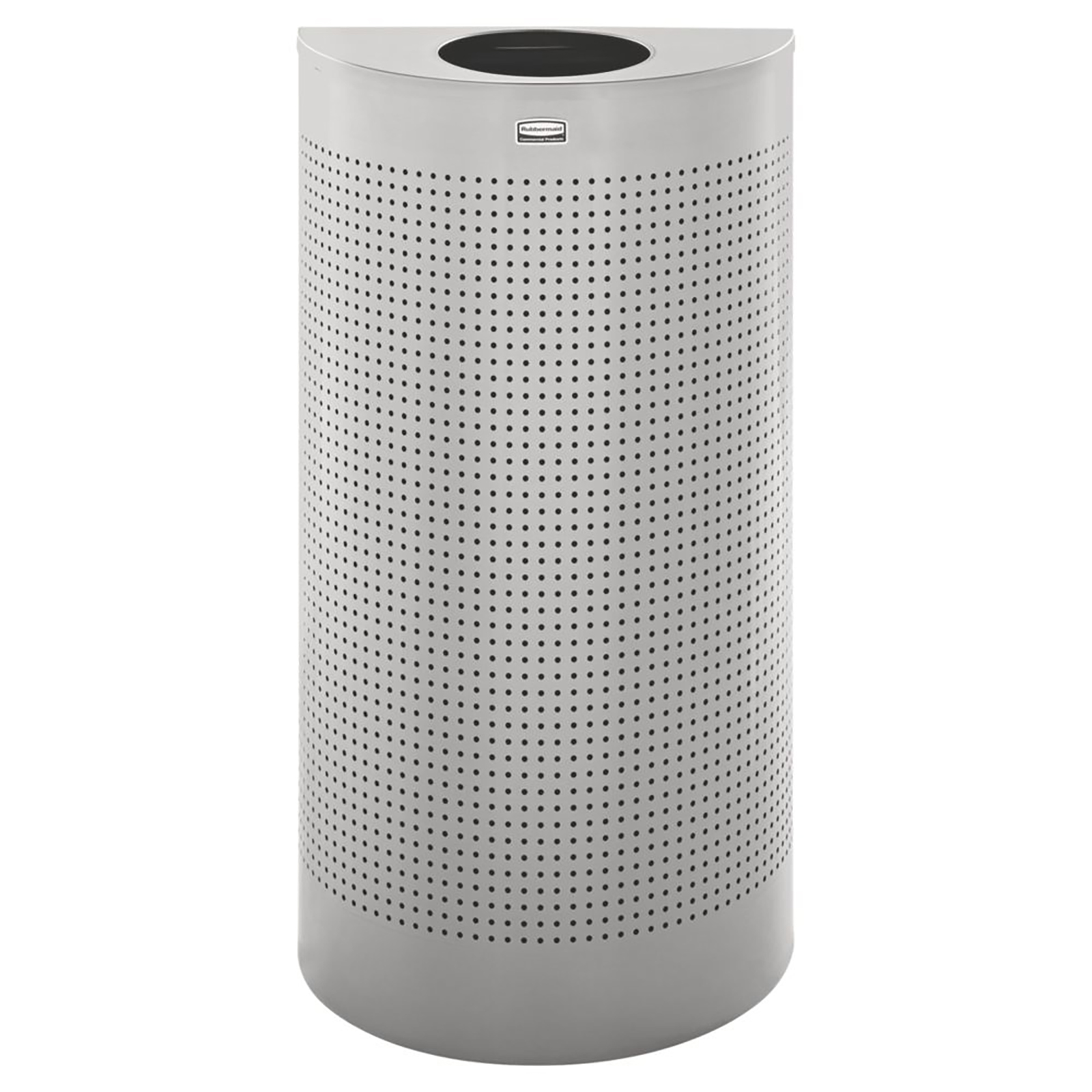 Rubbermaid, FGSH12SSPL, Trash Receptacle, Indoor, 12 Gallon, Plastic, Round
