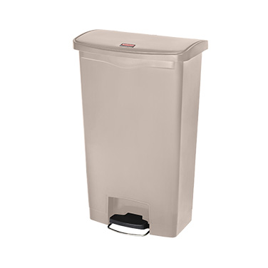 Rubbermaid, 1883460, Trash Receptacle, Indoor, 18 Gallon, Resin, Beige