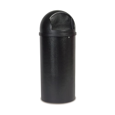 Rubbermaid, FG817088BLA, Trash Receptacle, Indoor, 25 Gallon, Black