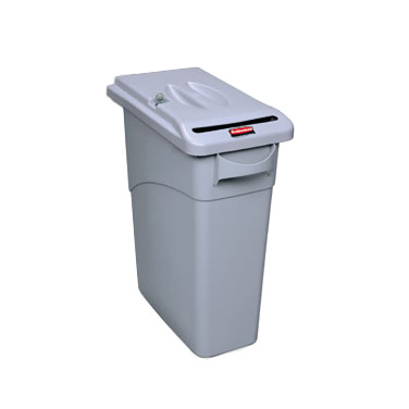 Rubbermaid, FG9W2500LGRAY, Trash Receptacle, Indoor, 15 7/8 Gallon, Gray