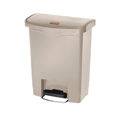 Rubbermaid, 1883456, Trash Receptacle, Indoor, 8 Gallon, Resin, Beige