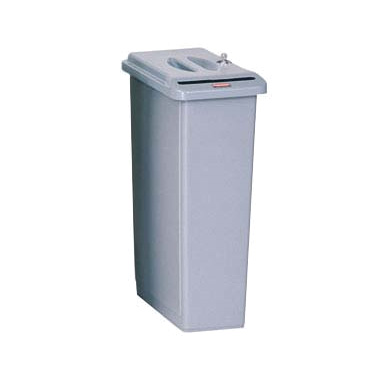 Rubbermaid, FG9W1500LGRAY, Trash Receptacle, Indoor, 23 Gallon, Gray