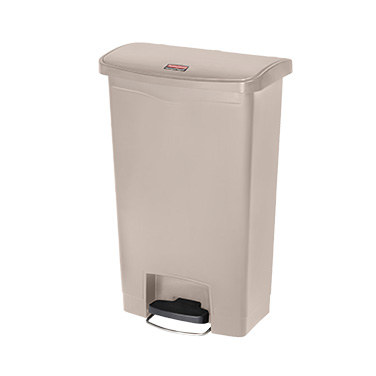 Rubbermaid, 1883458, Trash Receptacle, Indoor, 13 Gallon, Resin, Beige