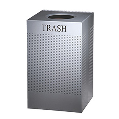 Rubbermaid, FGSC18EPLSM, Trash Receptacle, Indoor, 20 Gallon, Plastic, Square