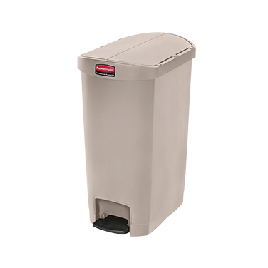 Rubbermaid, 1883459, Trash Receptacle, Indoor, 13 Gallon, Resin, Beige