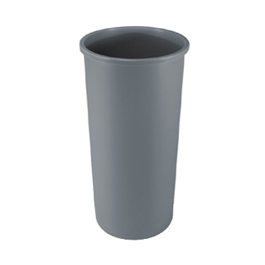 Rubbermaid, FG354600GRAY, Trash Receptacle, Indoor, 22 Gallon, Plastic, Round