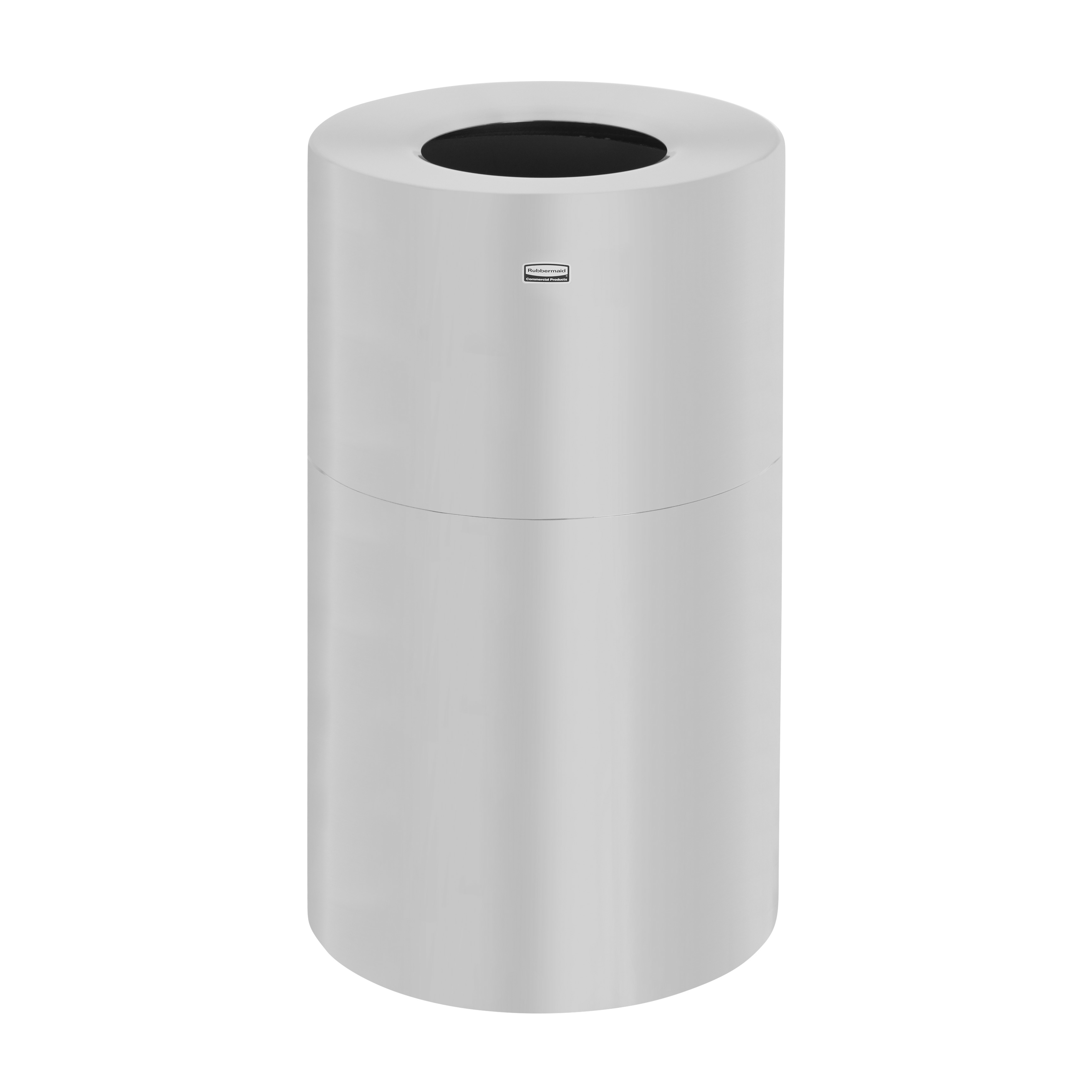 Rubbermaid, FGAOT35SAPL, Trash Receptacle, Indoor, 21 Gallon, Aluminum