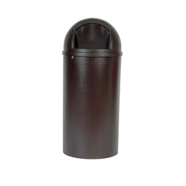 Rubbermaid, FG816088BRN, Trash Receptacle, Indoor, 15 Gallon, Brown