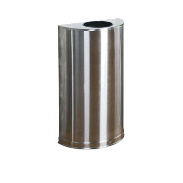 Rubbermaid, FGSO12SSSPL, Trash Receptacle, Indoor, 12 Gallon, Plastic, Round