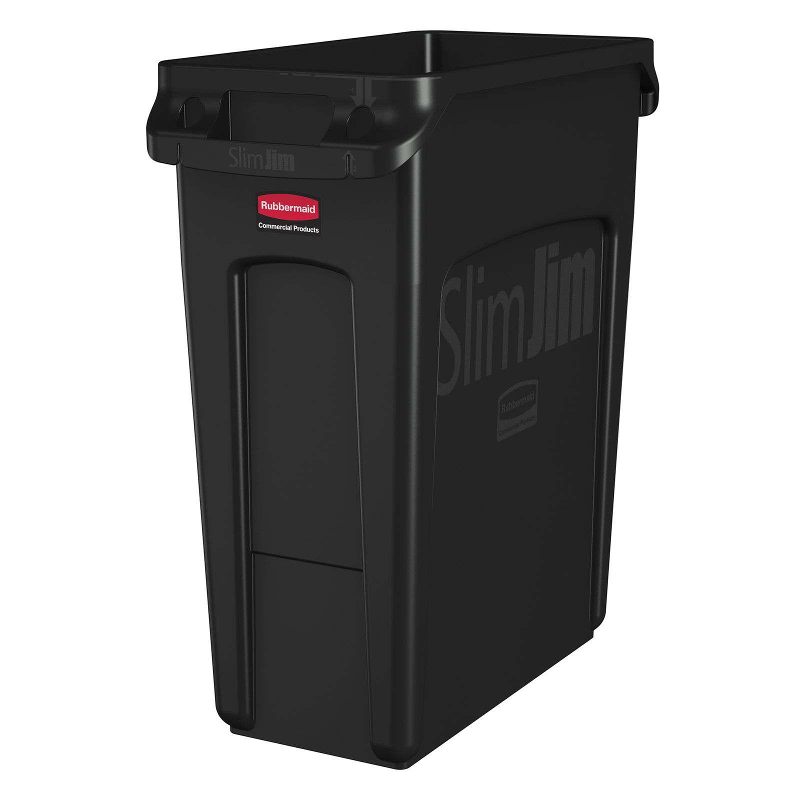 Rubbermaid, 1955959, Trash Receptacle, Indoor, 16 Gallon, Plastic, Black