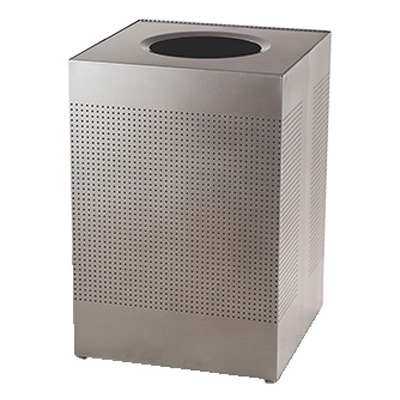 Rubbermaid, FGSC22EPLSM, Trash Receptacle, Indoor, 40 Gallon, Plastic, Silver