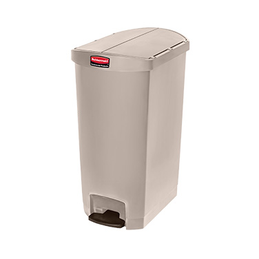 Rubbermaid, 1883551, Trash Receptacle, Indoor, 18 Gallon, Resin, Beige