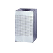 Rubbermaid, FGSC18SSPL, Trash Receptacle, Indoor, 20 Gallon, Plastic, Square