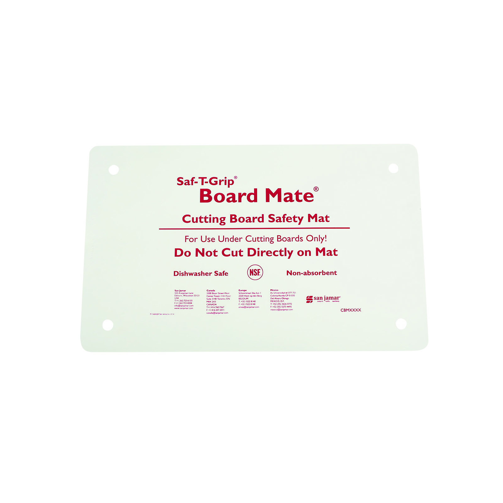 San Jamar, CBM1016, Cutting Board Mat