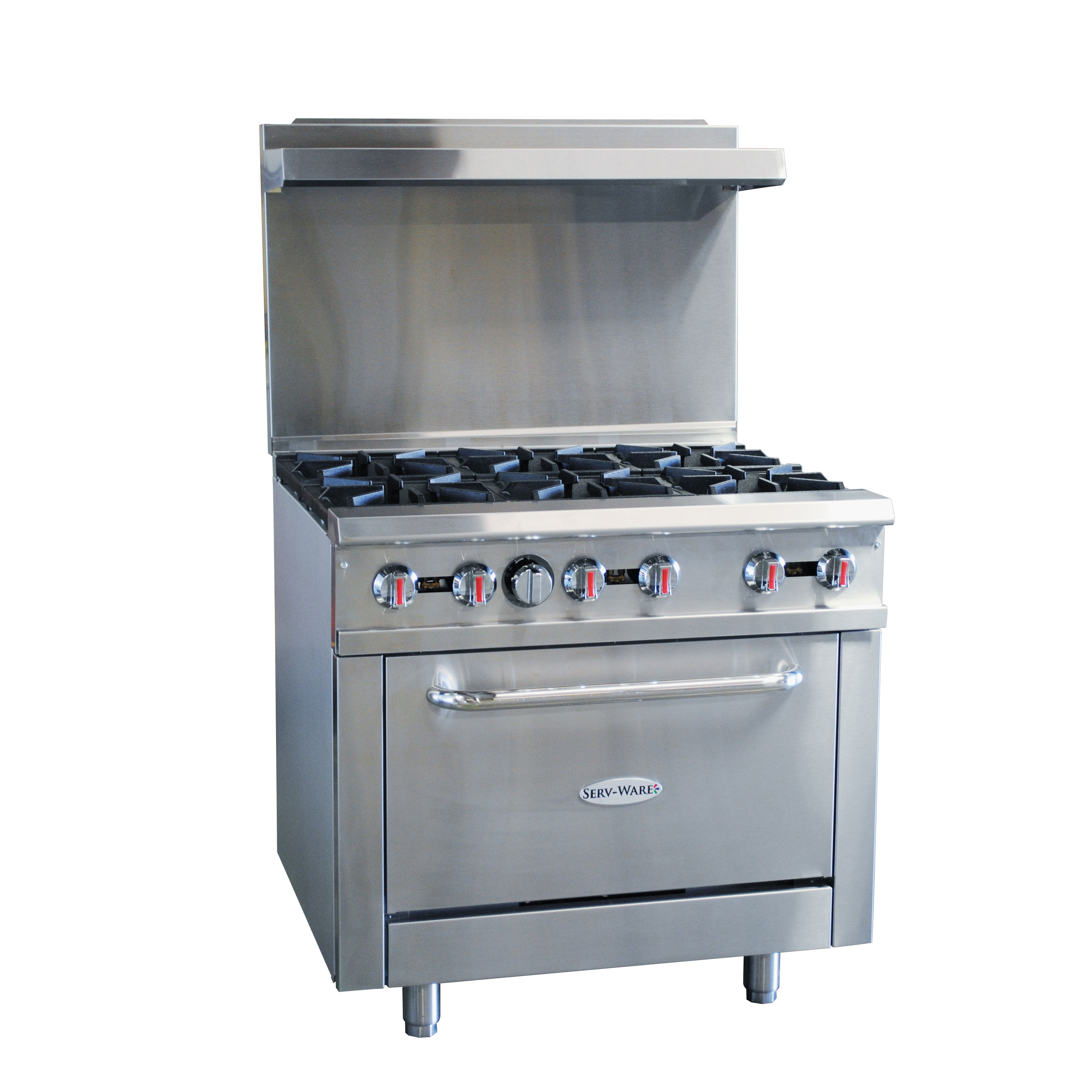 Serv-Ware, SGR-6B, Range, 36" Restaurant, Gas