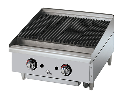 Star, 6024CBF, Charbroiler, Gas, Countertop, Medium-Duty, 24.0 Inch