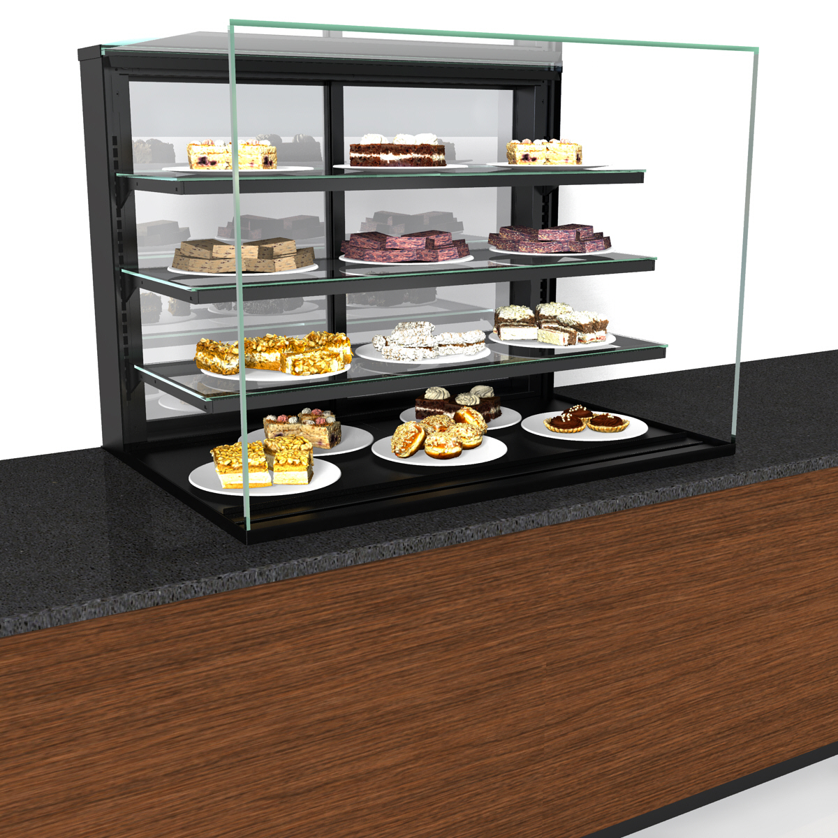 Structural Concepts, NE4835DSV, Display Case, Non-Refrigerated, Slide In Counter