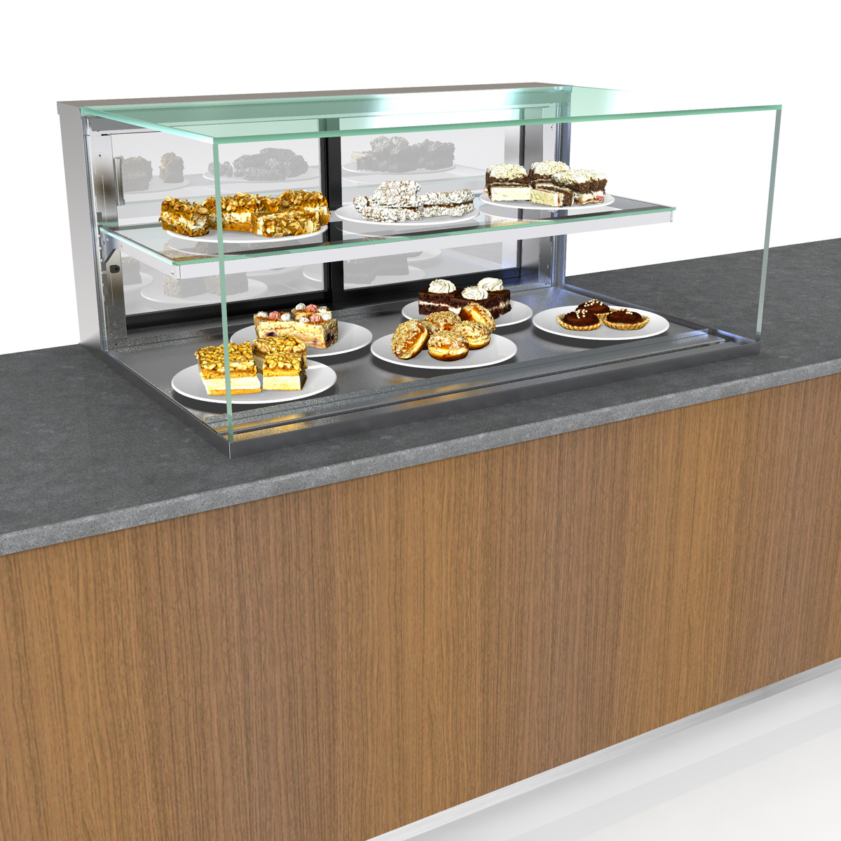 Structural Concepts, NE4820DSV, Display Case, Non-Refrigerated, Slide In Counter