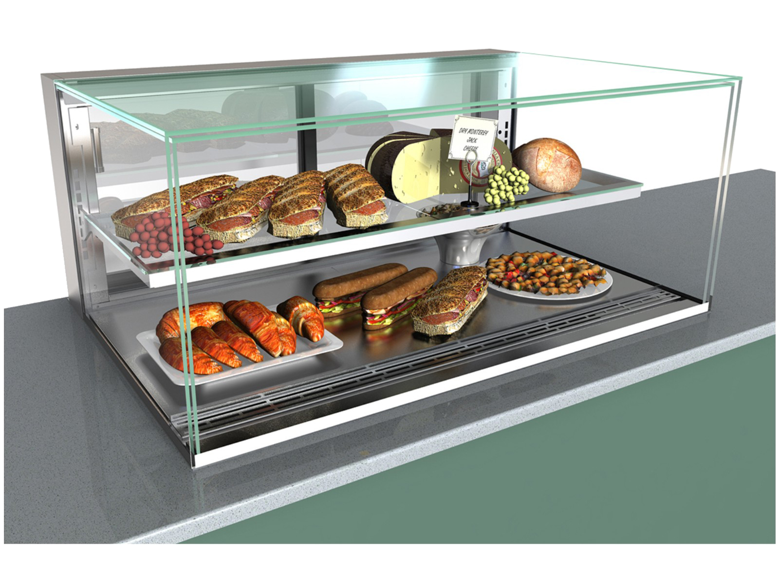Structural Concepts, NE7220RSV, Display Case, Refrigerated, Slide In Counter