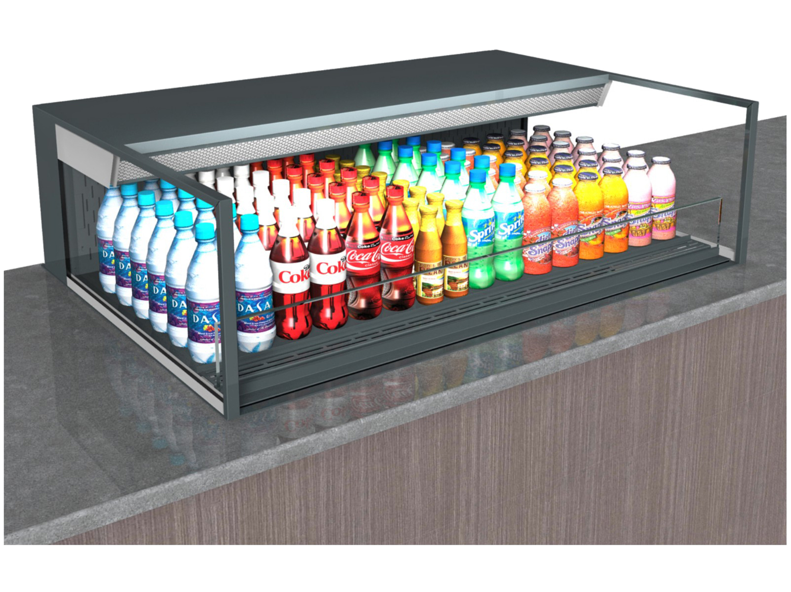 Structural Concepts, NE4813RSSV, Display Case, Refrigerated, Slide In Counter