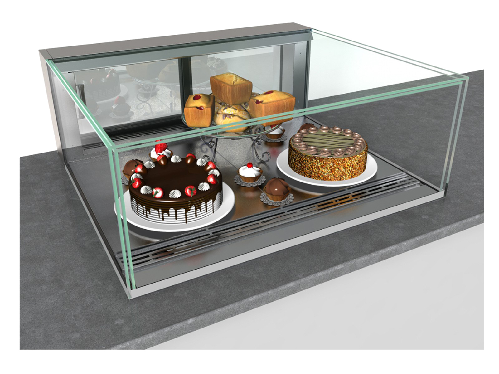 Structural Concepts, NE4813RSV, Display Case, Refrigerated, Slide In Counter