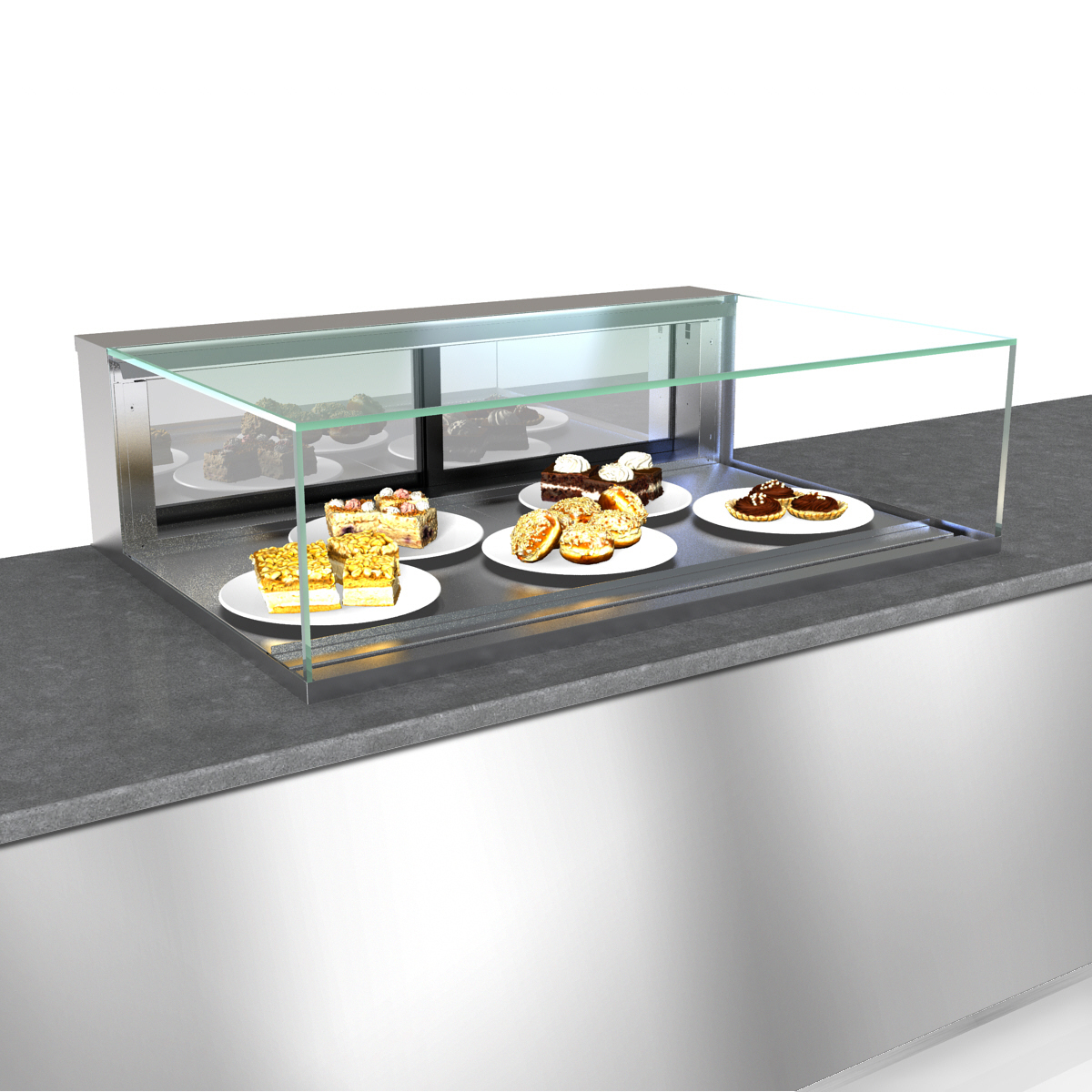 Structural Concepts, NE4813DSV, Display Case, Non-Refrigerated, Slide In Counter