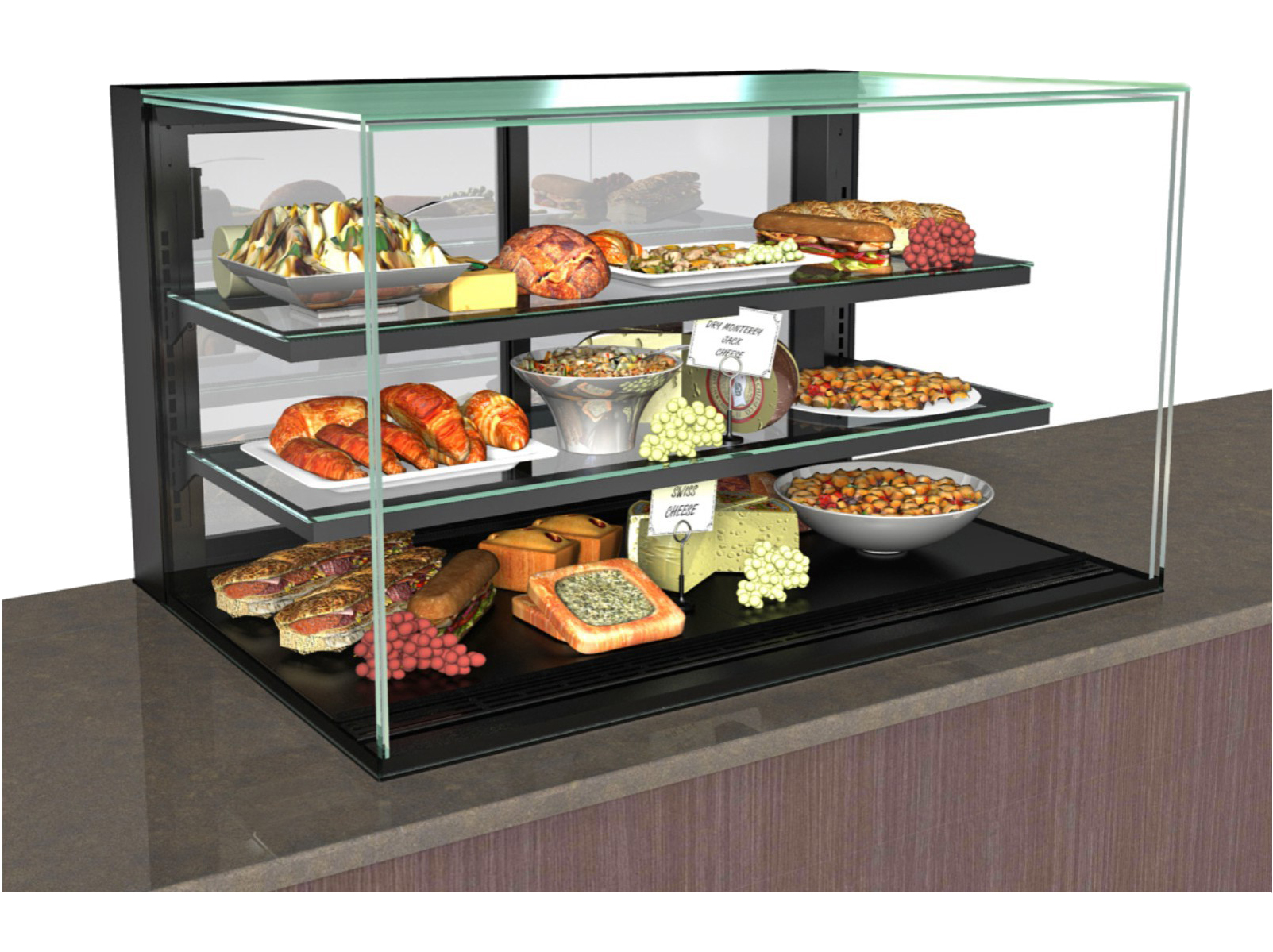Structural Concepts, NE7227RSV, Display Case, Refrigerated, Slide In Counter