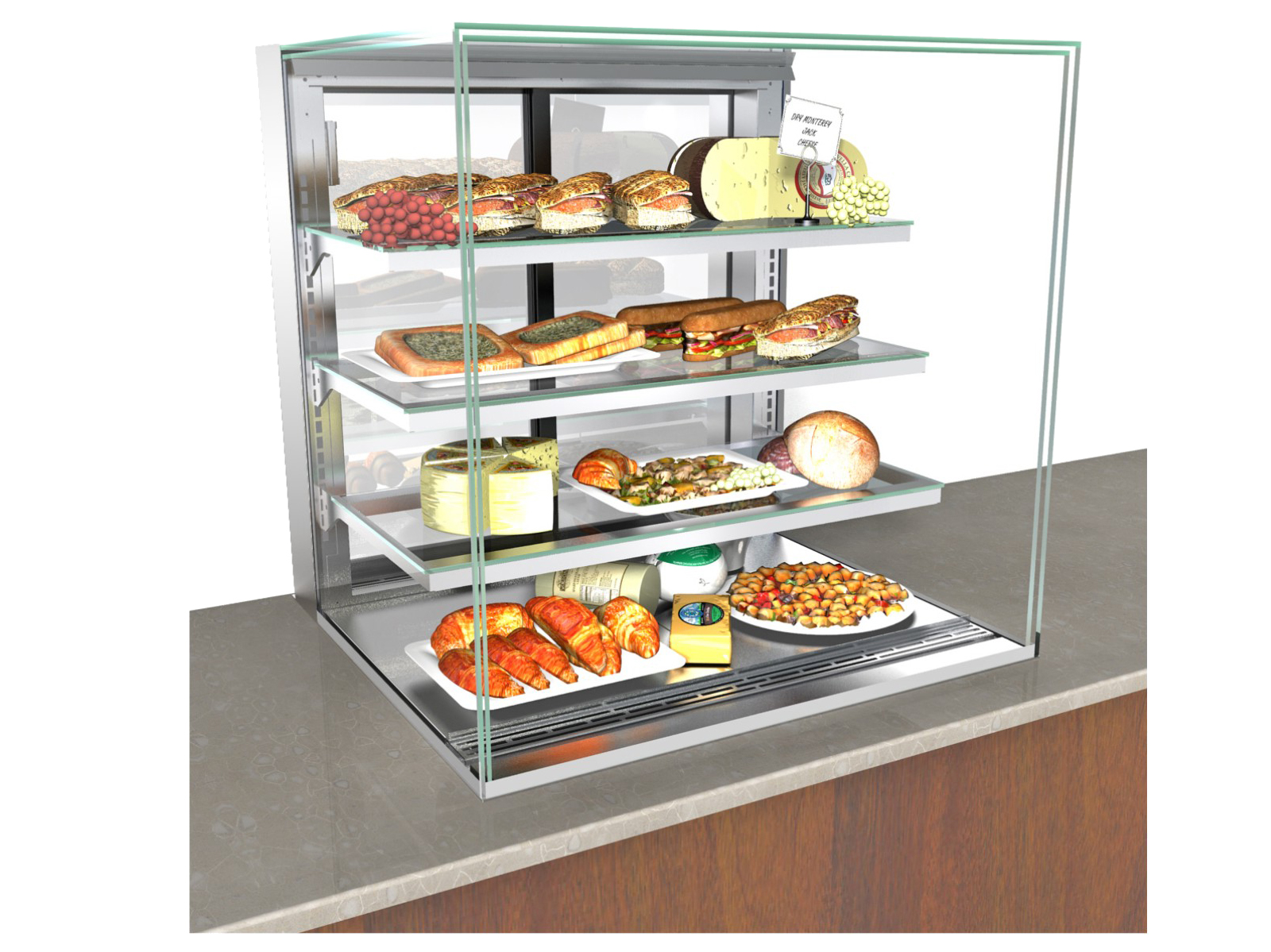 Structural Concepts, NE6035RSV, Display Case, Refrigerated, Slide In Counter
