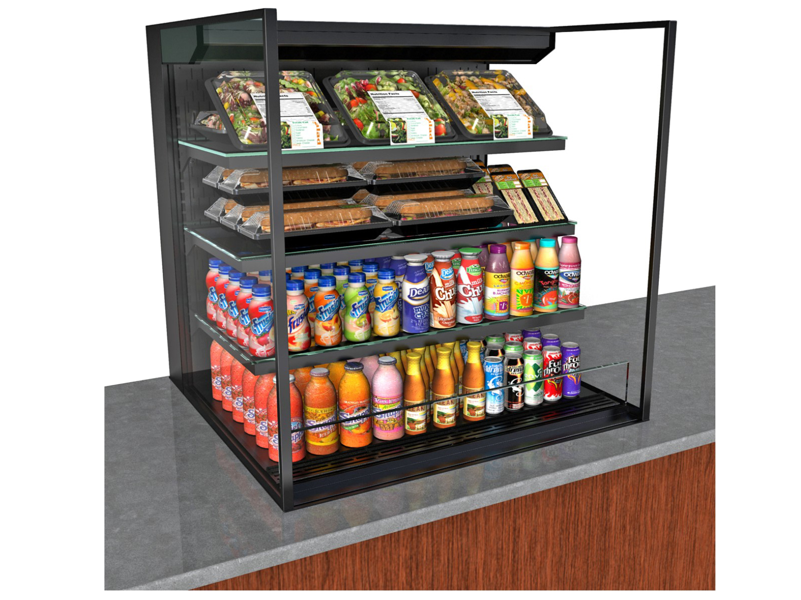 Structural Concepts, NE7235RSSV, Display Case, Refrigerated, Slide In Counter