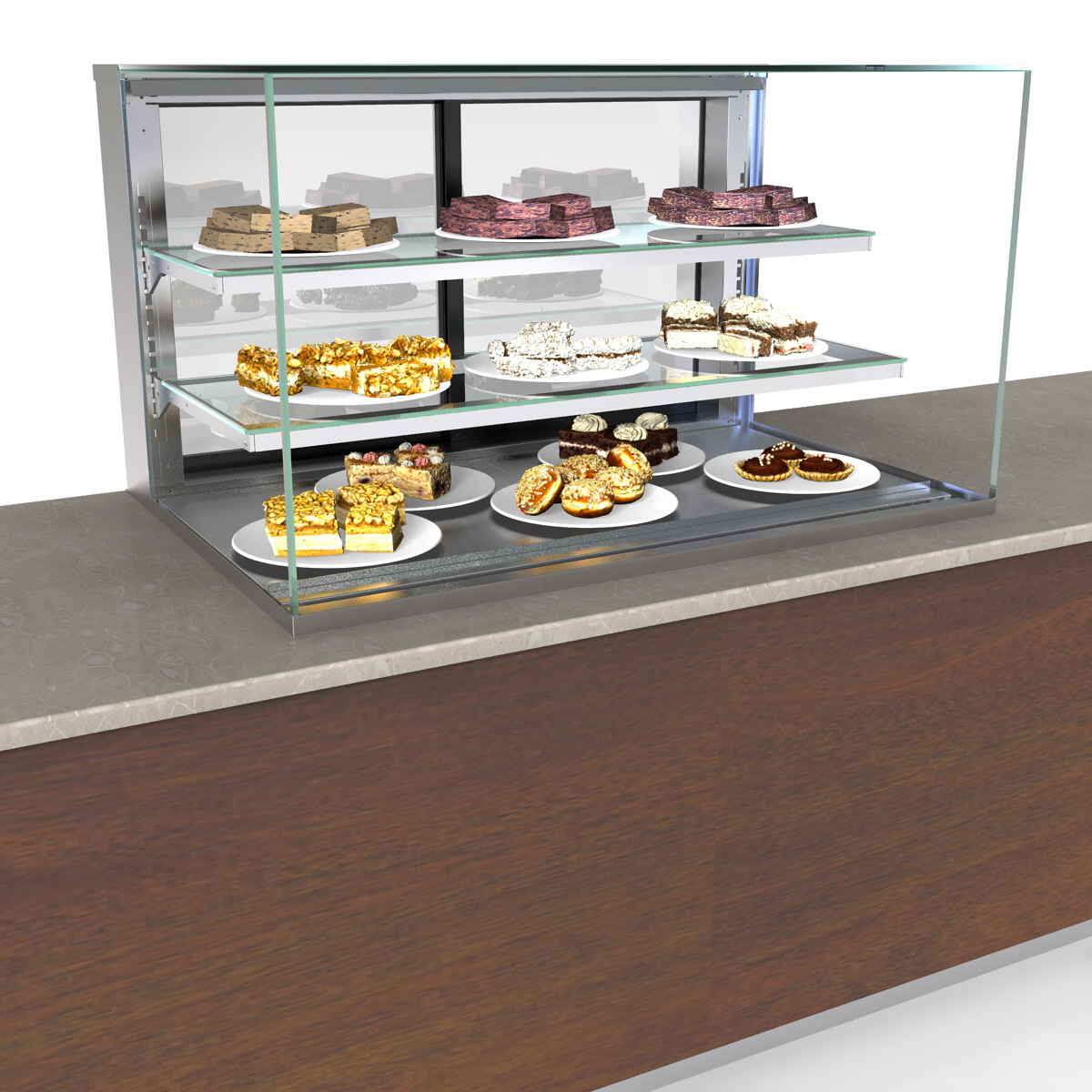 Structural Concepts, NE4827DSV, Display Case, Non-Refrigerated, Slide In Counter