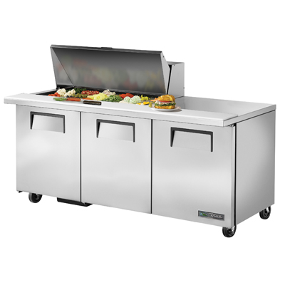 True Manufacturing, TSSU-72-18M-B-HC, Refrigerated Counter, Mega Top Sandwich / Salad Unit