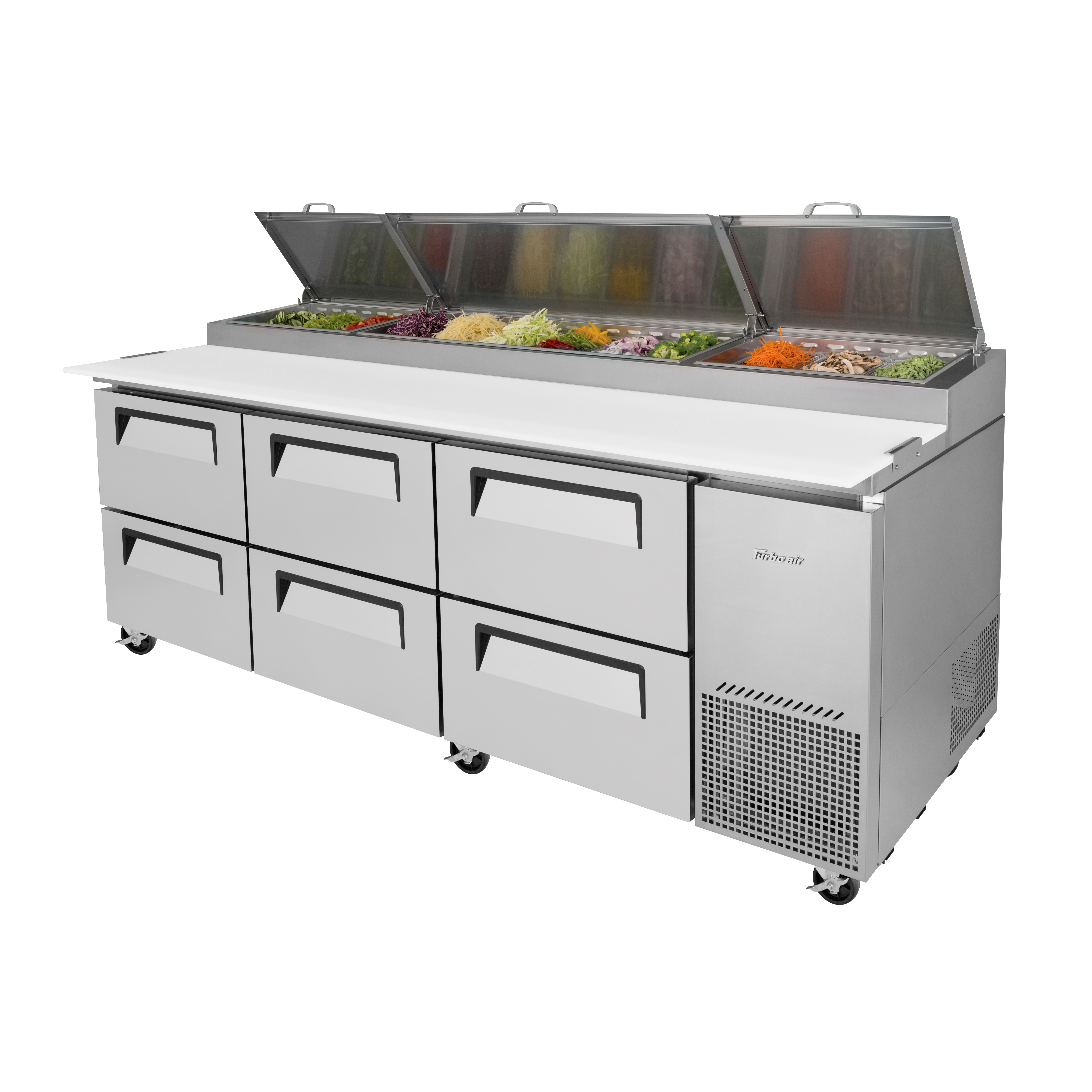 Turbo Air, TPR-93SD-D6-N, Refrigerated Counter, Pizza Prep Table