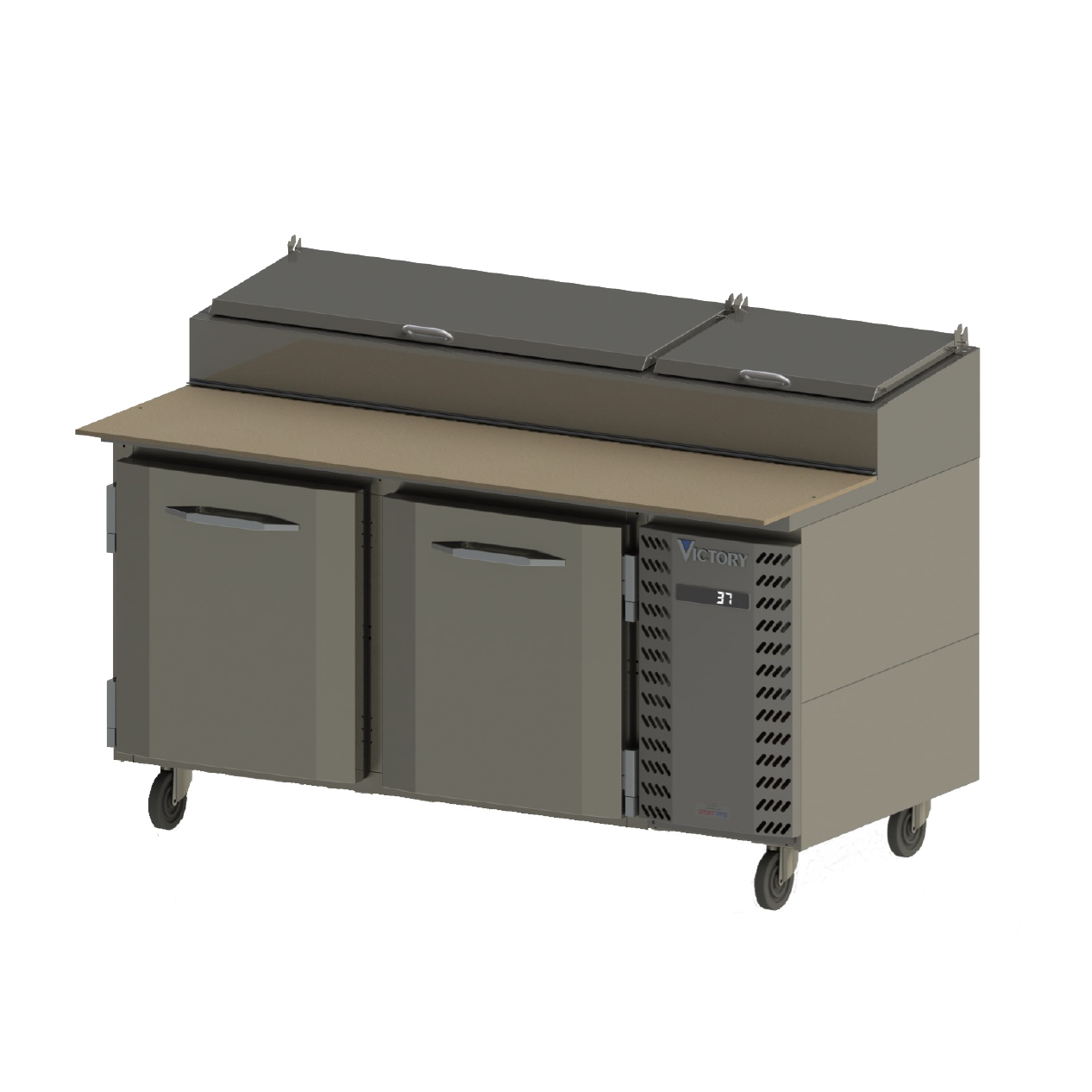 Victory Refrigeration, VPP67, Refrigerated Counter, Pizza Prep Table