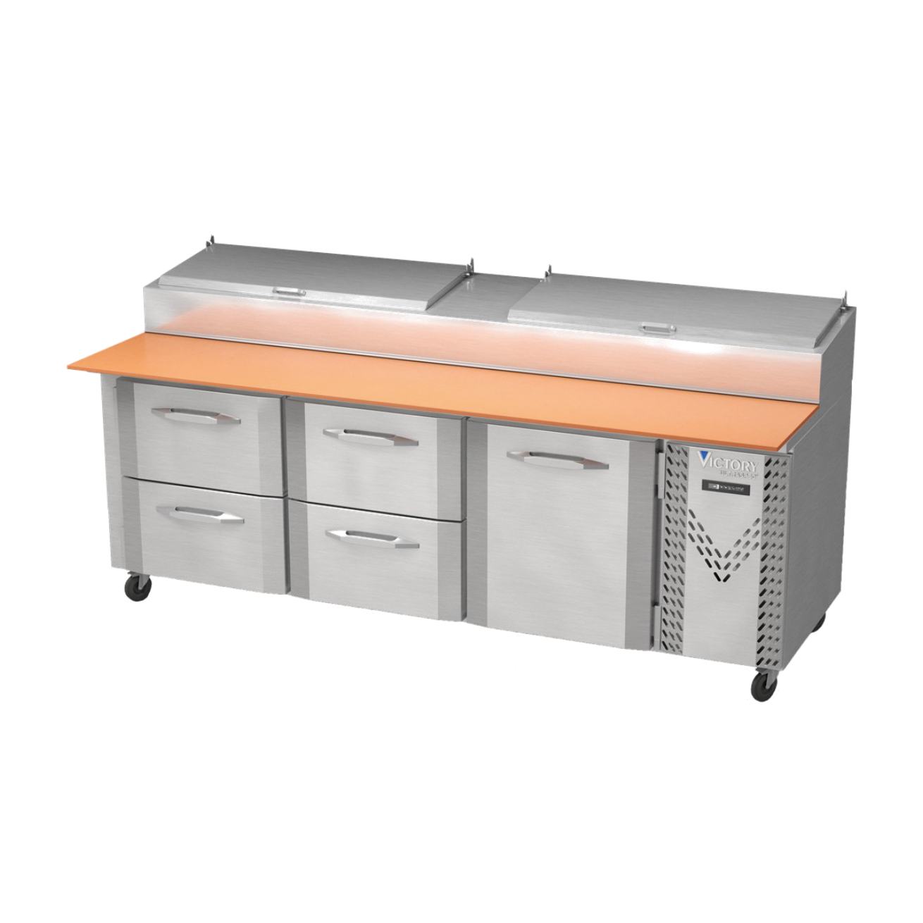 Victory Refrigeration, VPPD93-4, Refrigerated Counter, Pizza Prep Table