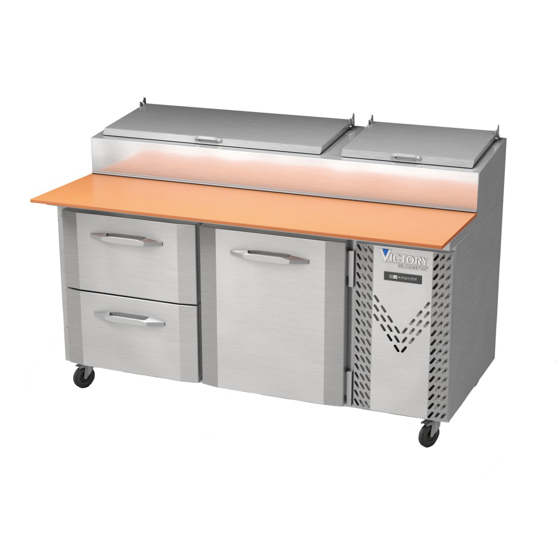 Victory Refrigeration, VPPD67-2, Refrigerated Counter, Pizza Prep Table