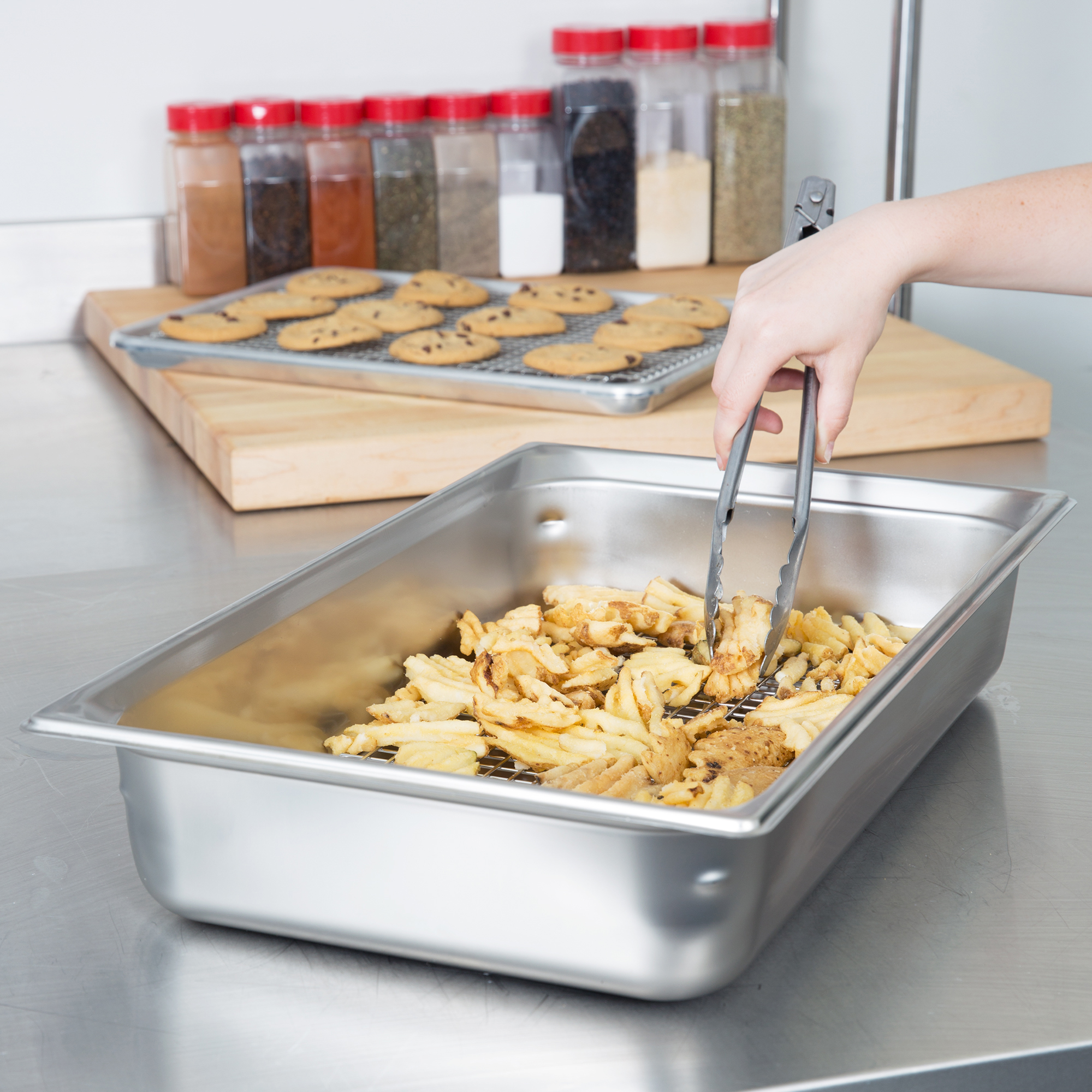 Vollrath, 90042, Steam Table Pan, Stainless Steel, 1/1 Size, Plastic